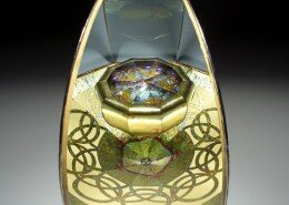 Marc Tickle, Glass Artist in Asheville, designs and creates sculpturally appealing kaleidoscopes revealing harmonic balance of shape, color and form inside.