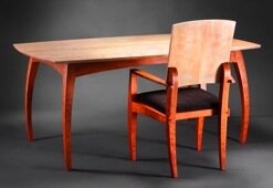 Bayley Wharton, woodworker in NC, designs and builds fine, handmade, furniture with naturally finished Curly Maple, Cherry, Walnut or Ebony hardwoods.