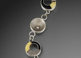 Bonnie Blandford Jeweler makes elegant, understated pieces using sterling silver and high karat gold for contrast, textures, movement and stillness.