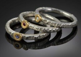 Jennifer Jenkins, Jeweler and Goldsmith in Weaverville, NC designs, fabricates, casts and forges contemporary jewelry of fine gemstones and precious metals.