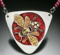 Sandra McEwen, Jeweler, is a glass artist creating Champleve and Cloisonné enamel jewelry on fine silver in her ArtSpace studio in downtown Raleigh, NC