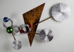 Kevin Duval, Metalworker in Wilmington, NC, creates interactive kinetic metal sculptures with large, multi-axis features for the home and garden.