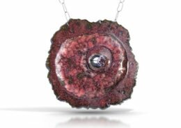 Lisa LeMair, jeweler in NC, creates enameled and sterling silver rings, pendants and cuffs reflective of the endless transformation of the world we live in.